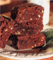 Chewy, fudgy triple-chocolate brownies