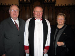 The Rev. Canon Robert Howard pictured with his proud parents Kenneth and Violet Howard from Cork