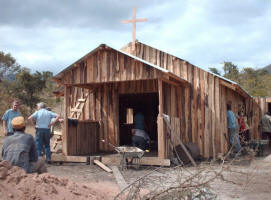 St. Patrick�s Church, Kajiado - built in just two weeks by 16 year-old Kerri Cunningham and the CMS Ireland team.