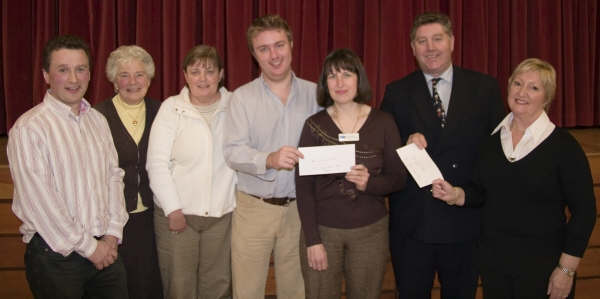 Proceeds from the three �Music in May� lunchtime concerts held in Christ Church Parish, Lisburn in May 2006 were handed over last Thursday night. Pictured L to R are: Rev Paul Dundas (Rector), Sylvia Creighton, Roberta Thompson, Richard Yarr (Organist), Janna Moore (Marie Curie), Tom Doran (Christ Church Challenge - Fund Raising Committee), and Freda Scott.