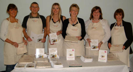 L to R: Denise Baird, Geoff Baird, Abigail Bittle, Carolyn Gowdy, Karen Elliott and Jean Murray at the launch of the new recipe book.