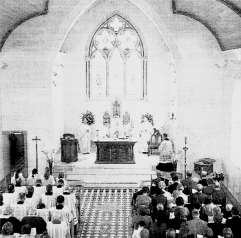 The re-opening of St Joseph's Church and dedication of the Altar al Glenavy. Bishop Patrick Walsh saying Mass. Picture William Smyth. US22-804SP