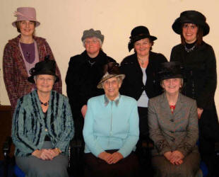 Minister's wives, pictured at the Installation Service for the Rev Dr Fred Greenfield in Dunmurry Free Presbyterian Church last Thursday evening (25th January) are L to R: (seated) Mrs Jean Greenfield, Baroness Eileen Paisley and Mrs Ina Barnes. (back row) Mrs Alison Armstrong, Mrs Vivienne Smylie, Mrs Mary Baxter and Mrs Jayne Creane.