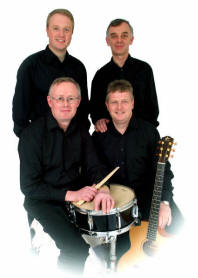 Local Gospel band 'Live Issue' L to R: Colin Elliott and Roy Dreaning (back) and Sam Armstrong and Sam Purdy (front).