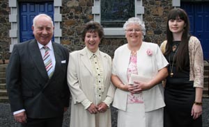 Rosalind Taggart pictured with her parents David and Norma and daughter Emma