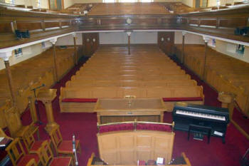 Church interior prior to refurbishment (from pulpit)