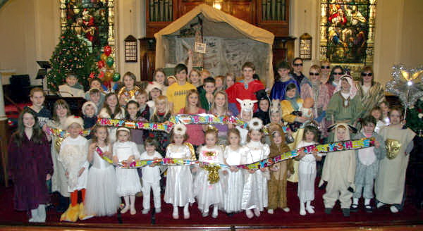 Pictured above are children who took part in the �Jesus Christmas Party� at the Nativity Service in First Lisburn Presbyterian Church last Sunday morning (21st December)