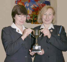 Madeline McCoy (left) and Dorothy McCullough, joint winners of the Officer�s Cup.