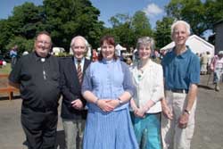 Billy Gee, Ronnie Macartney, Rev Patsy Holdsworth, Mrs Elizabeth Ward and Billy Hoey at the garden party.