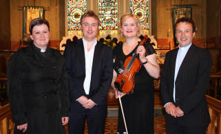 The Rev Diane Matchett, Richard Yarr, Hayley Howe and the Rev Paul Dundas pictured at a recent Music in May Concert in Christ Church.