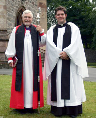 The Revd Simon Richardson pictured with The Right Rev Harold Miller (Bishop of Down & Dromore) at the Institution Service in St Malachy�s, Hillsborough on Tuesday evening, 24th June 2008.