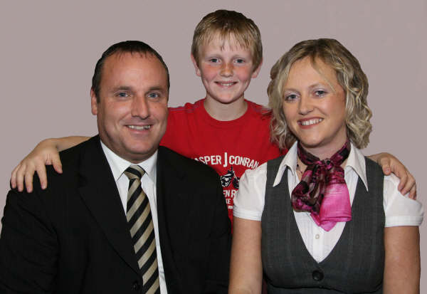 Pastor Richard Garnham pictured with his wife Elaine and son Ryan at his Service of Induction in Moira Baptist Church on Friday 12th September.