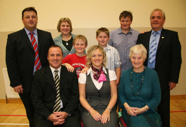 Pastor Richard Garnham pictured with his wife Elaine and Elaine�s mother Francis and father David (right). Also included are L to R: (back) Elaine�s Brother-in-law Keith and sister Karen Lindsay, son Ryan and her nephews Jonathan and Matthew Lindsay.