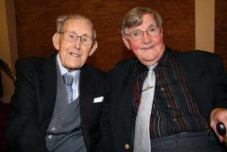 Founder Members John Mackin (89) and Billy Wright (81) pictured at the 30th anniversary dinner in Mount Zion Free Methodist Church last Saturday night (18th October).