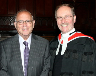 The Rt Rev Dr Donald Patton, Moderator of the General Assembly (right) pictured with former Moderator, the Very Rev Dr Howard Cromie, Senior Minister of Railway Street Presbyterian Church, Lisburn.