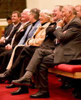 Enjoying the entertainment The Rt Rev Dr Donald Patton, Moderator of the General Assembly, who was accompanied by his wife Florence, is pictured with other distinguished guests as they enjoy the entertainment at the book launch.