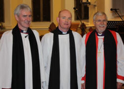 L-R: The Revd Canon Sam Wright (Rector of Lisburn Cathedral), The Revd Kenneth McGrath (New Rector of Kilkeel) & The Rt Revd Harold Miller (Bishop of Down & Dromore)