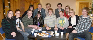 Rev Paul Jamieson and his wife Jean pictured with some young people at ‘Illuminate’.