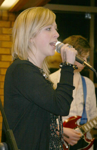 Sharon McMullan pictured leading the praise at ‘Illuminate’.