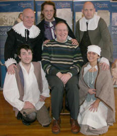 Rev Prof Robert McCollum, minister of Lisburn Reformed Presbyterian Church, is pictured with L to R: (back row) Eoghan McBride (Letterkenny), Hugh McLaughlan (Coleraine) and James Lecky (Londonderry) and (left and right at front) Patrick McBrearty (Letterkenny) and Anne Gallagher (Inishowen).