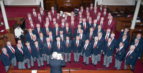 Queen’s Island Victoria and Swindon Male Voice Choirs pictured performing at the Spring Festival of Song in First Lisburn Presbyterian Church on Sunday 24th May. 