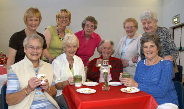 Enjoying morning coffee at the Summer Fair in Railway Street Presbyterian Church on Saturday 30th May 