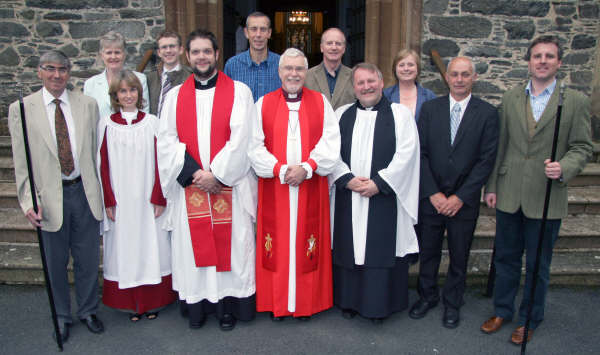 At a service of Ordination of Deacons in St Malachy’s Parish Church, Hillsborough on Sunday 21st June are L to R: Bill Murphy (People’s Churchwarden), Julie Bell (Organist), Rev Simon Richardson (Rector), Rt Revd Harold Miller (Bishop of Down & Dromore), Mike Dornan (Curate), Kenny Dougherty (Sexton) and Adam Perkins (Rector’s Churchwarden). (back row) Some members of the Select Vestry - Barbara Small, Matt Flenley, Colin Darling, Chris Mitchell and Elizabeth Henderson.