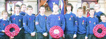 First Lisburn BB who performed duty on Remembrance Sunday