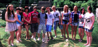 Year 11 pupils of Wallace high School at Glendalough