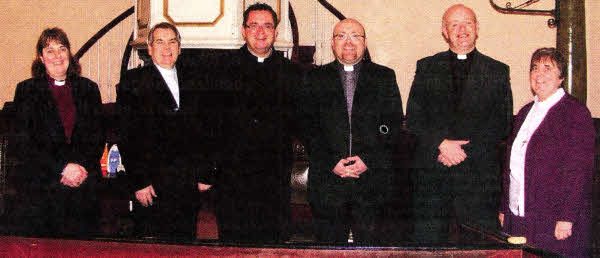 Members of the Crumlin & Glenavy Clergy Fellowship- From L to R: Rev- Patsy Holdsworth, Rev. John Murdock, Fr. Brendan Smyth, Rev- Dr. Scott Peddle, Rev. John Farr & Rev. Liz Hewitt. Missing from the picture is Rev- John Rutter and Fr. Sean Dillon.