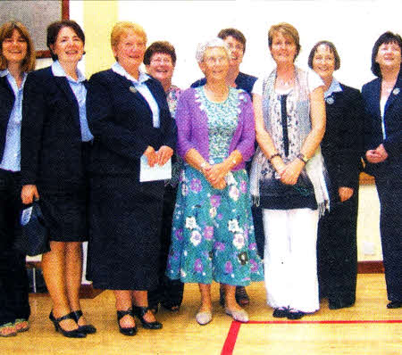 Elizabeth Matthews and some of her Deaconess colleagues at the service.
	