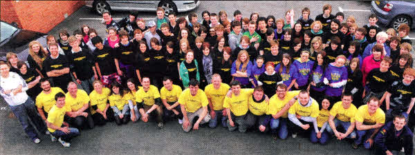 Some of the over 200 young people who took part in StreetReach Lisburn 2010.
			