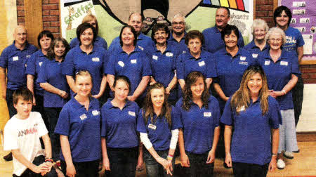 Some of the 40 plus volunteers involved in the 5 day club in Lisburn Baptist Church this week.