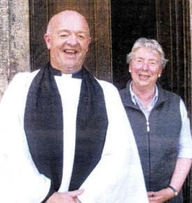Rev John Farr and his organist mother Peggy