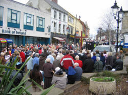 Following the annual Good Friday ï¿½Carrying of the Crossï¿½ march of witness on 25th March 2005, about 300 people gathered in Market Square for a short act of Worship.