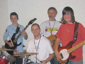 Kris Platt, Des Cameron and Tim Napier, led the lively praise at the ï¿½Champions Holiday Bible Clubï¿½ in Hillsborough Elim Pentecostal Church on Monday 22nd to Friday 26th August 2005.