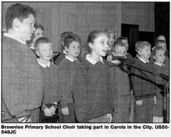 Brownlee Primary School Choir taking part in Carols in the City. US50-548JC 