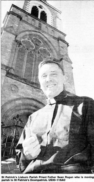 St Patrick's Lisburn Parish Priest Father Sean Rogan who is moving parish to St Patrick's Downpatrick. US30-116AO