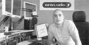 BFBS radio presenter Jonny