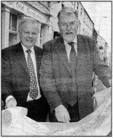 Trevor Lunn, from the Lisburn Historic Quarter Partnership with Brian Turner, who is compiling the 'Bridge Street Reminiscences'. US51-107AO Picture By: Aidan O'Reilly 