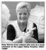 Ruby Warren from Lisburn who acts as a local volunteer at the Lagan Valley Hospital. US22739SP