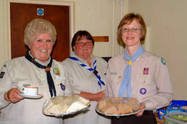 L to R: Margaret Irwin - Assistant District Commissioner (Beavers), Mandy Gilmour - Beaver Scout Leader at 1st Hilden and Doreen Johnston - Beaver Scout Leader at St. Columbaï¿½s, are pictured busy preparing food at the Lisburn and District Scouts AGM on Wednesday 23rd August.