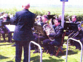 Garvey Silver Band playing at the Island of Ireland Peace Park in Belgium US29-729SP