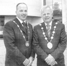 The new Mayor, Councillor Trevor Lunn, and the deputy Mayor, Councillor Jim Tinsley. US26-862SP