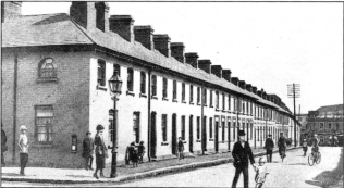 Mill Street Hilden where Adrienne Carson grew up in the 1940'S. Courtesy of Lisburn Museum. US19-730SP.