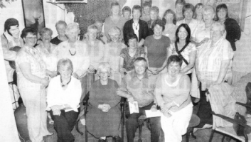 Former employees of Warners UK, Dromore pictured at a special re-union in The Ranch with their former manager David Hunter. BL37-404SM