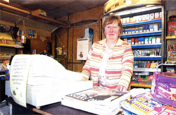 Ann McCourt in her Ballymacash shop before closing for the last time last week. US1507-107A0