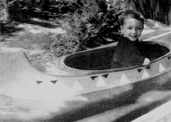 Little Brian Kerr at an adventure park in Salut.