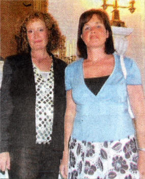 Mrs Heather Patterson and Mrs Patricia McCarrol at the Atlas celebration in Hillsborough Castle.