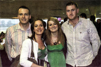 Ross Maize, Catherine Maize, Laura Gormley and Luke Maize relax at Drumbo Park, Northern Ireland's new night out